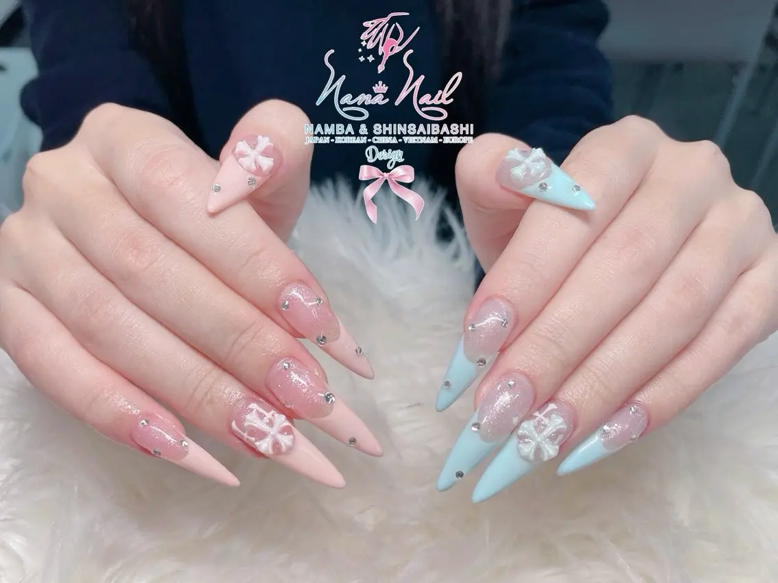 ネイル チークネイル 桜ネイル フラッシュネイル フットネイル ジェルネイル ハンドネイル リナネイル アメ村心斎橋店のネイルデザイン