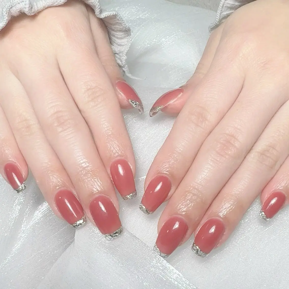 メンズ ネイル メンズ韓国風 アートネイル オーロラネイル ガーリー キラキラネイル ハンドネイル Nail salon 木にいるのネイルデザイン