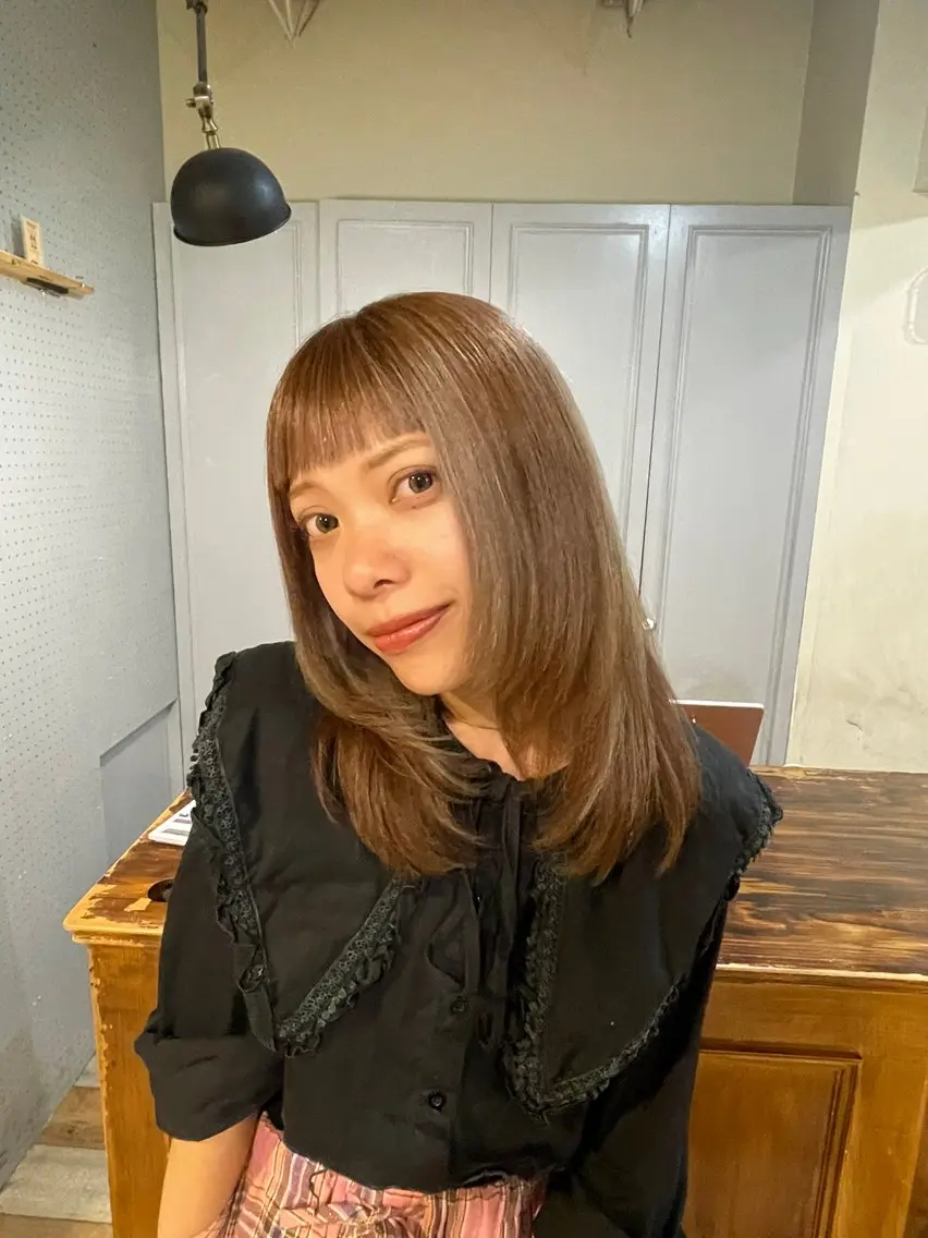 ミディアム カラー カット ヘアカラー 🤩噂のMr.髪ポジ ティブ®️yu🤩のヘアスタイル