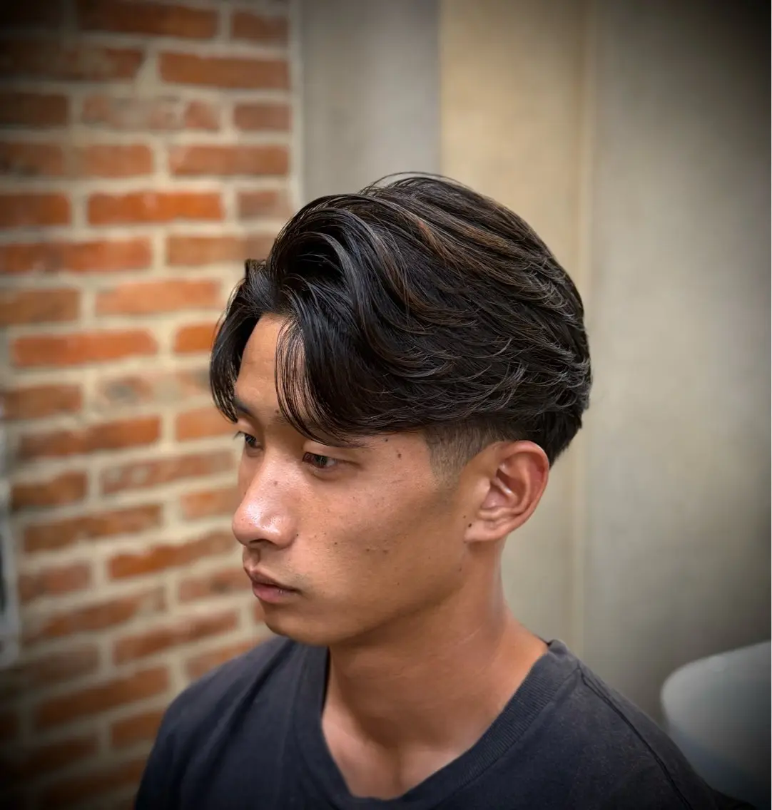 ミディアム メンズ カット 坂本 虹昂のヘアスタイル
