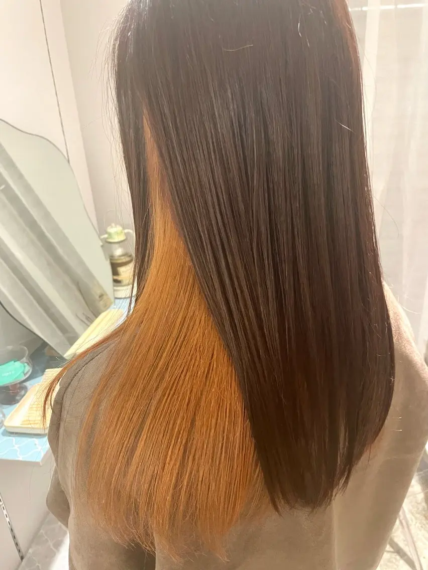 ロング カラー ヘアアレンジ ハイライトカラー ハイライト twig 山田 永嶋芽衣のヘアスタイル