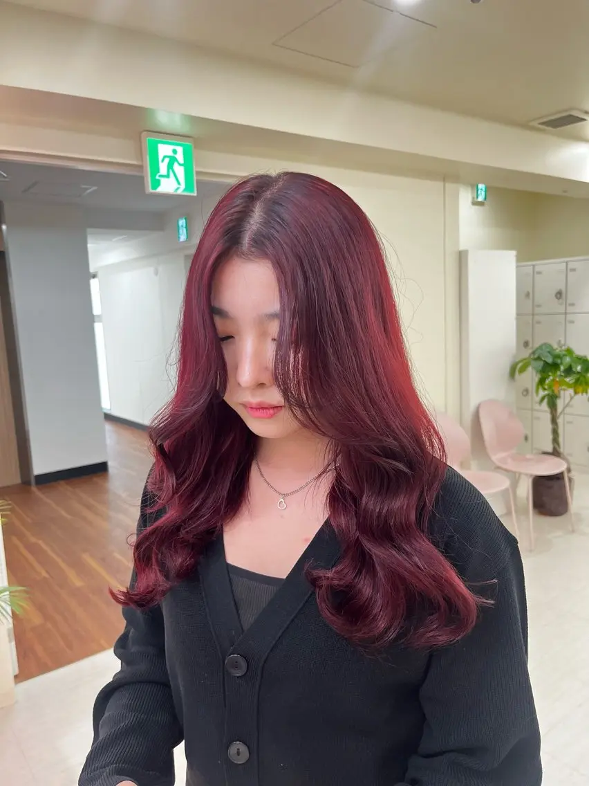 ロング カラー ヘアカラー 💟RINNA 艶カラー💟のヘアスタイル