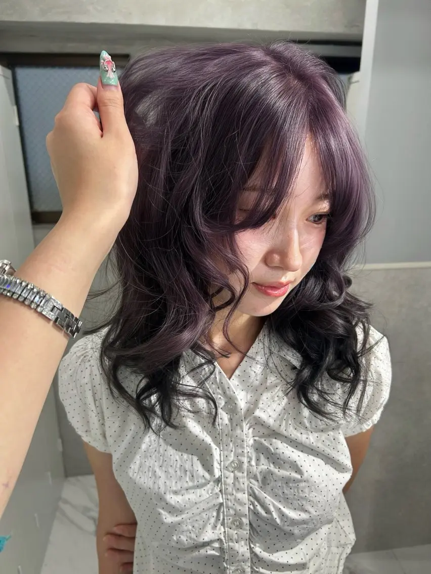 カラー 髪質改善 ヘアカラー Akari🧬レイヤ ー/ハイトーン/天神のヘアスタイル