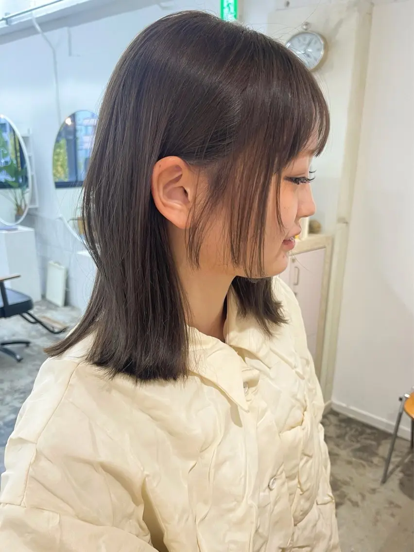 ミディアム カラー ブリーチ 透明感カラー ヘアカラー Terve.野崎 真里奈のヘアスタイル