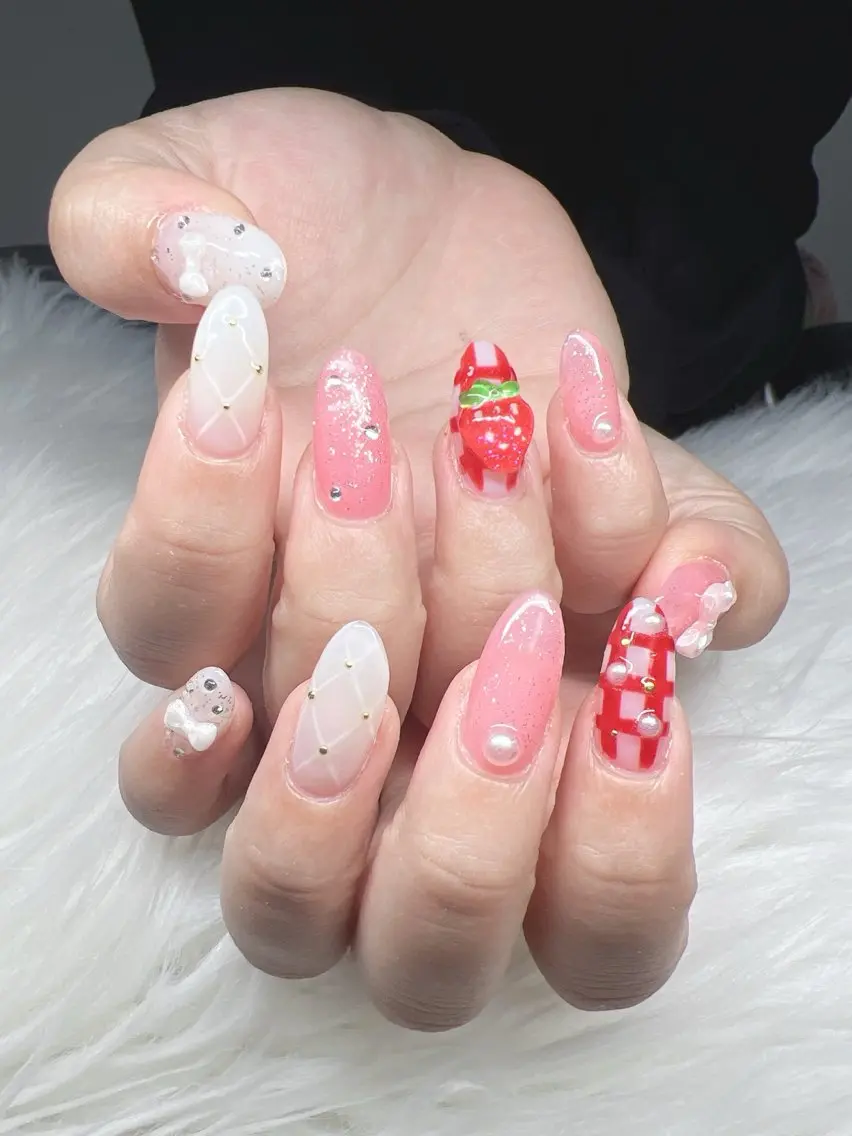 ネイル ハンドネイル Lee Nails チップ長さだし専門店のネイルデザイン
