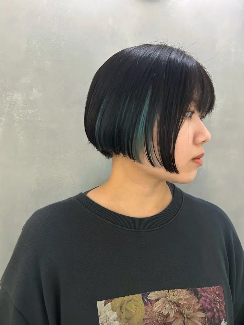 ショート カラー ヘアカラー 🦖ミニボブ/ボブ /MOEKA🦕のヘアスタイル