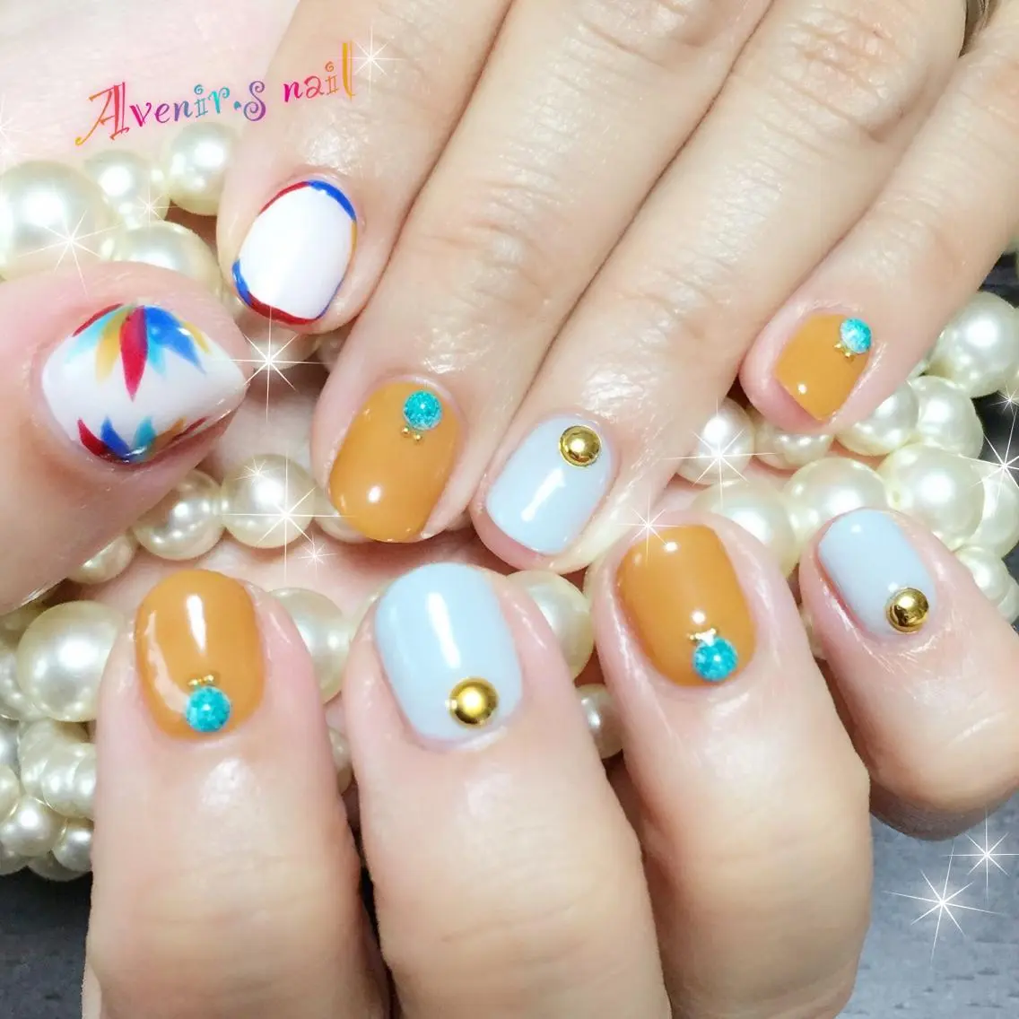 ネイル フラワーネイル Home Salon Avenir.のネイルデザイン