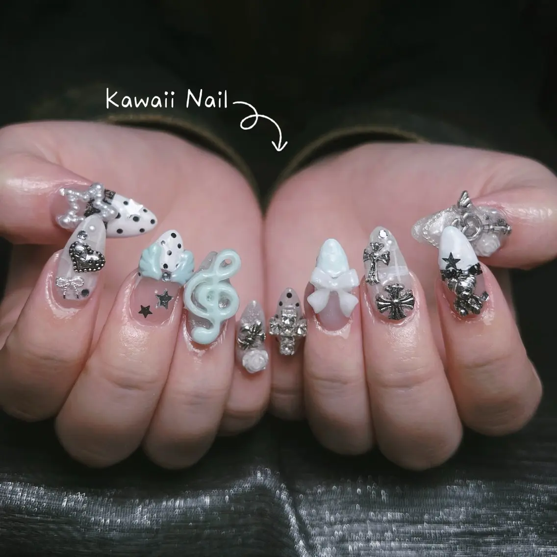 ネイル 長さ出し フレンチネイル ジェルネイル ガーリー 韓国ネイル ハンドネイル ハンドケア Kawaii _Nailのネイルデザイン