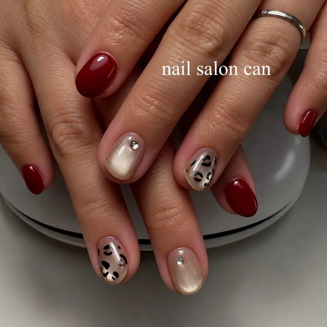 ネイル 赤色 ハンドネイル nail salon CAN-中島公園のネイルデザイン