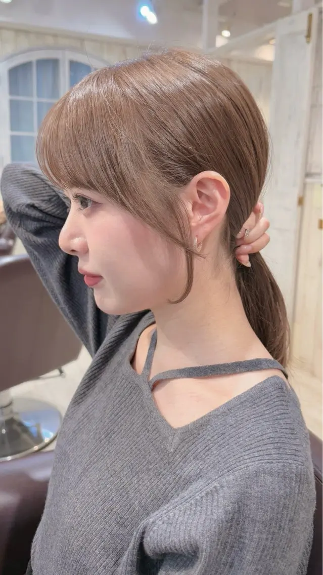 ミディアム レイヤーカット カット トリートメント 大人可愛いレイヤー 大田のヘアスタイル