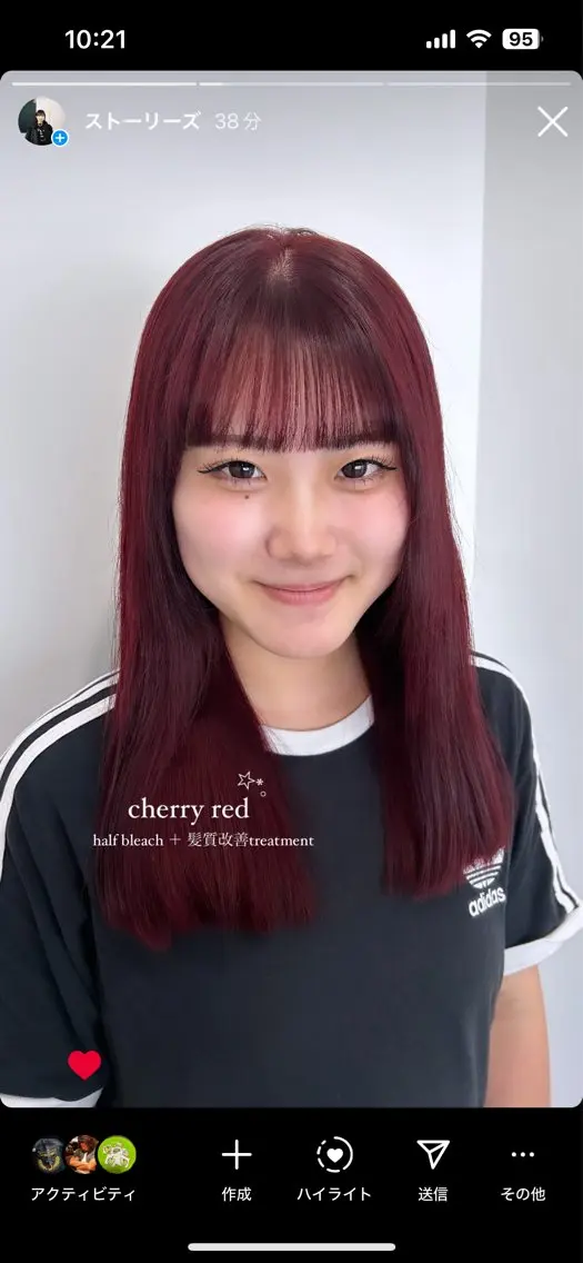 ロング カラー 愛結 暖色カラー🎀🩰のヘアスタイル