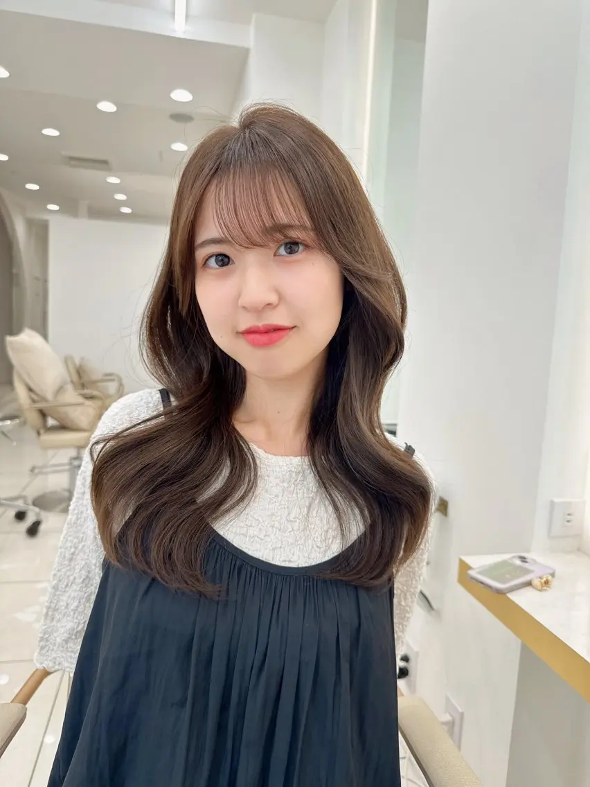 ロング カラー 🍑韓国風レイヤー 🍑莉子のヘアスタイル