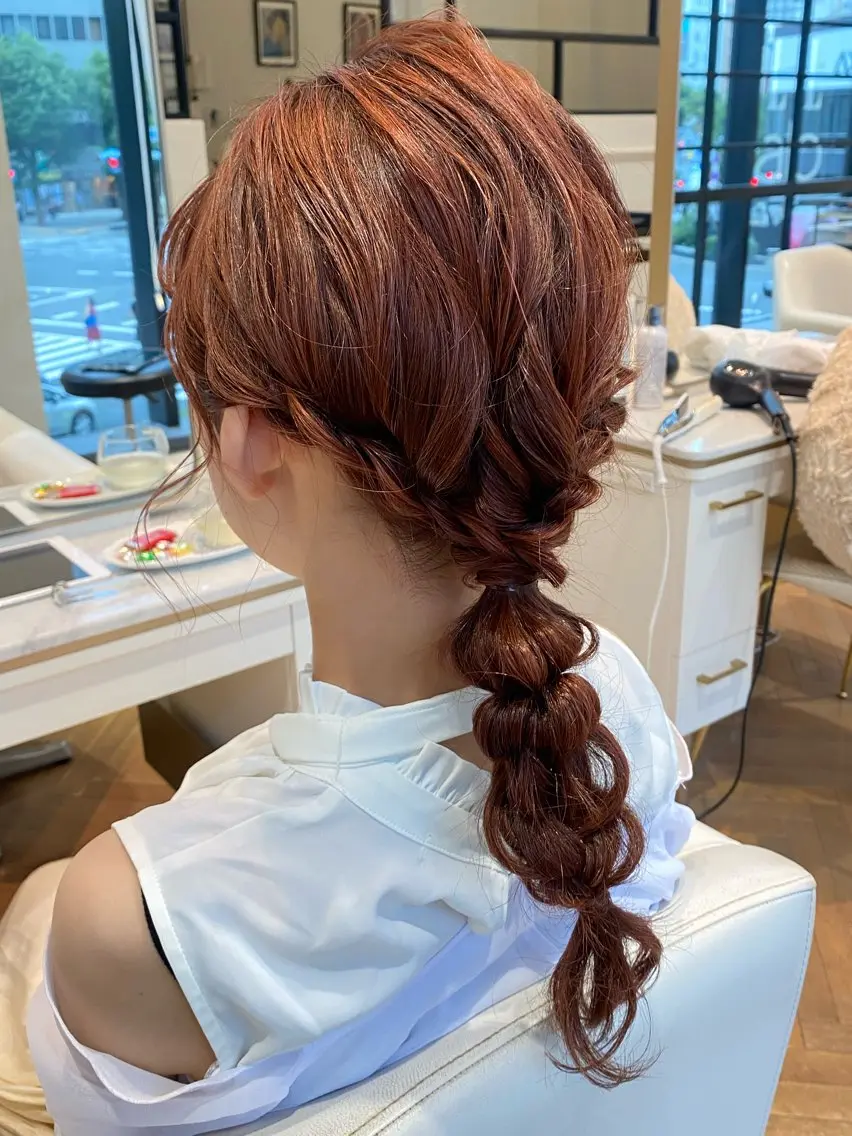 セミロング ヘアアレンジ 増井 彩乃のヘアスタイル