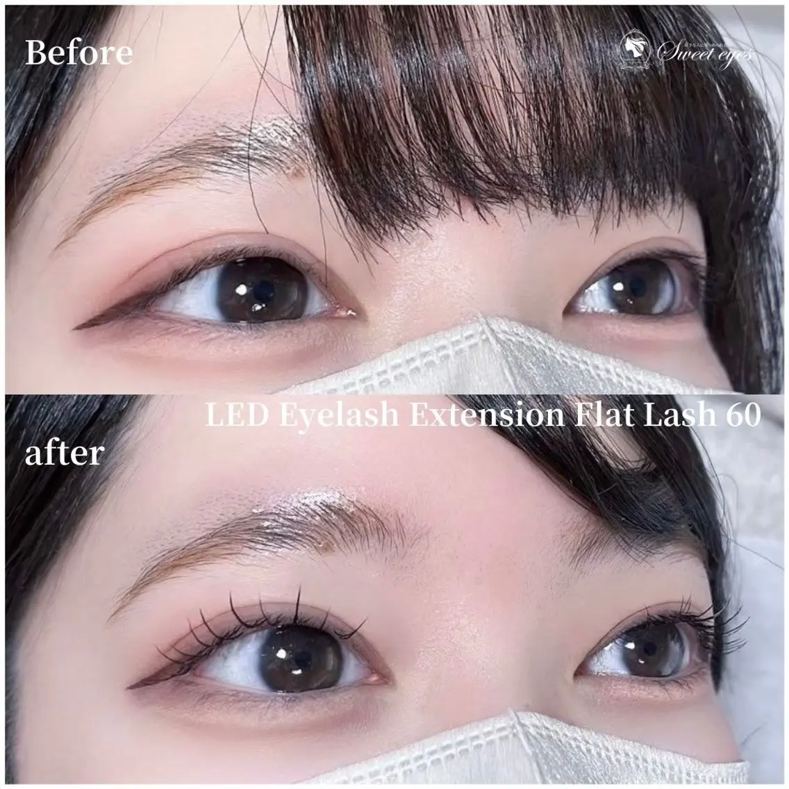 マツエク・マツパ フラットラッシュ ナチュラル まつげパーマ マツエク Sweeteyes 金山店のマツエク・マツパデザイン