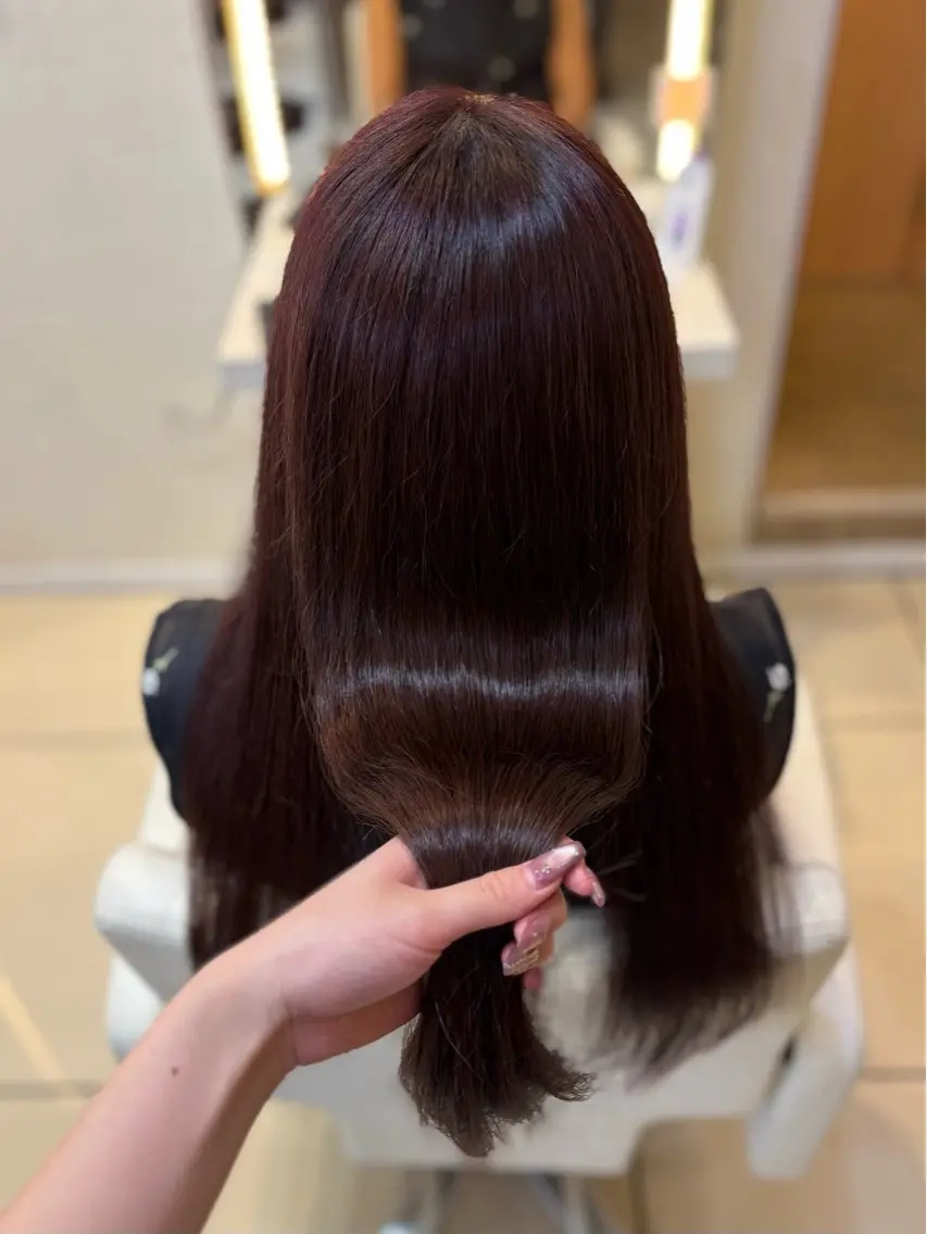ロング カラー はらだ すずのヘアスタイル