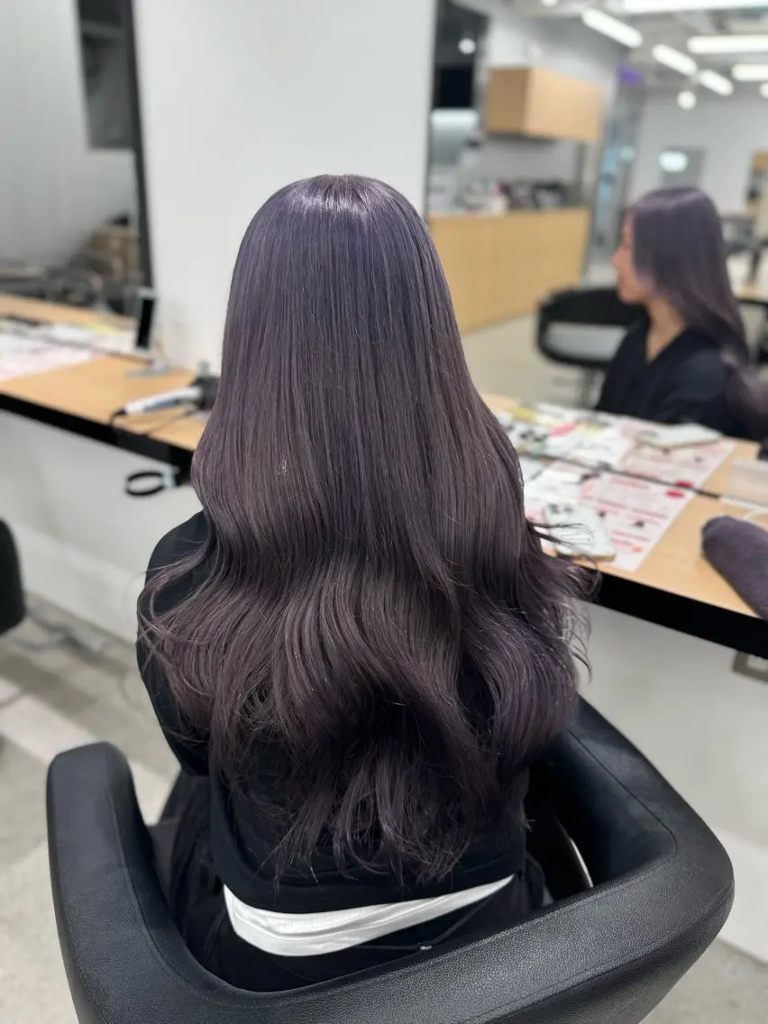 ロング カラー ヘアアレンジ ヘアカラー トリートメント ヘッドスパ ヘアセット 🤍淡色ピンク&ラベ ンダーYUKI🤍のヘアスタイル