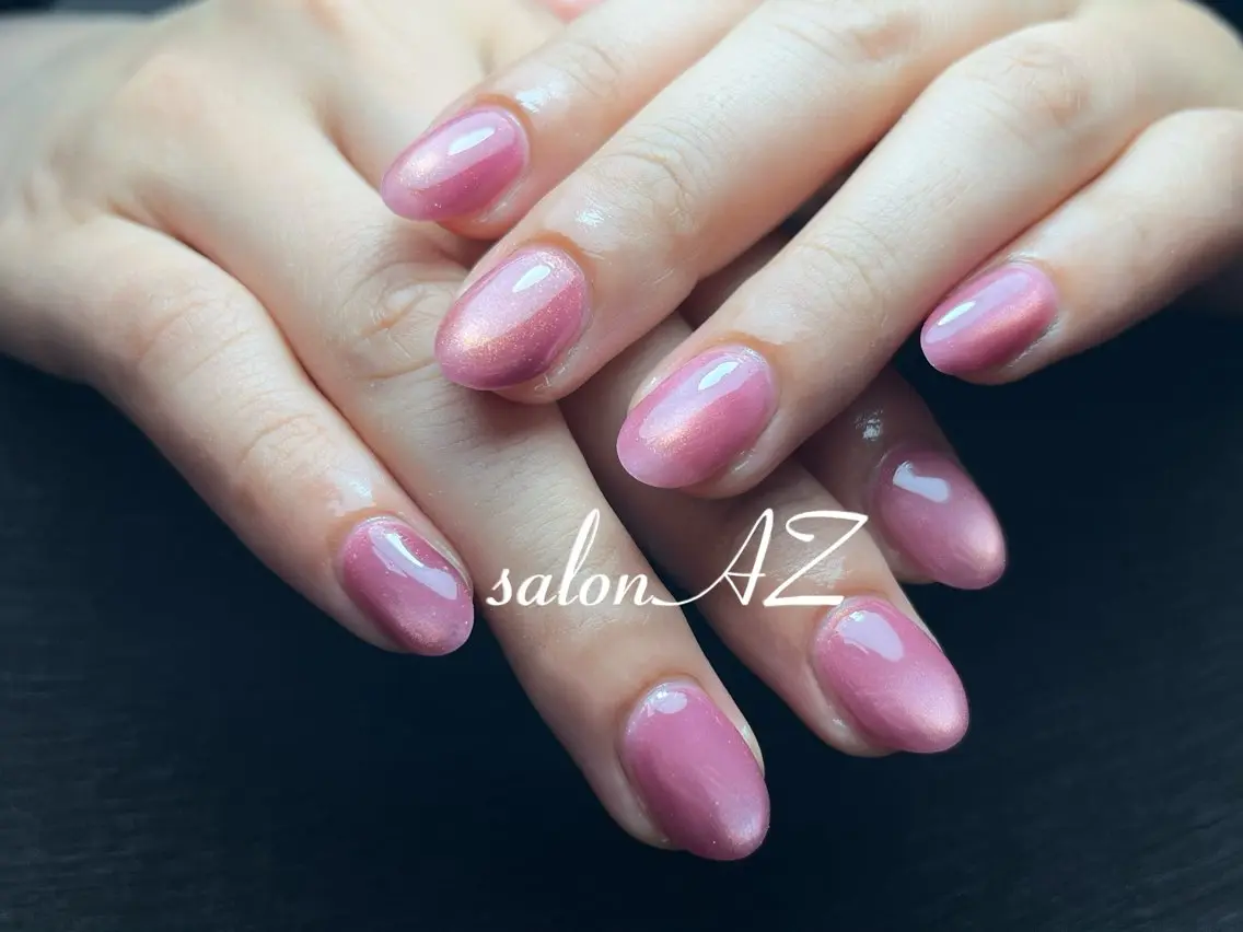 ネイル 長さ出し フットネイル フレンチネイル ジェルネイル マグネットネイル salon AZのネイルデザイン