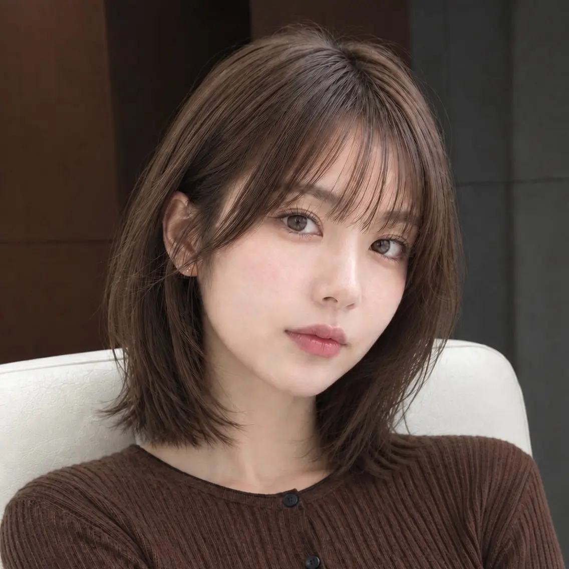 ミディアム ボブレイヤー ボブ くびれヘア レイヤーカット 似合わせカット カット ヘアカラー トリートメント 骨格診断/宮澤瑞穂 ボブ/レイヤー/銀座のヘアスタイル