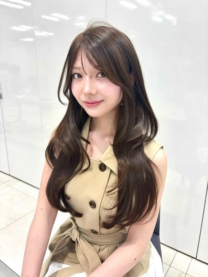 ロング カラー ベージュカラー ヘアカラー 透明感カラー ♡𝐒𝐚𝐤𝐢♡のヘアスタイル