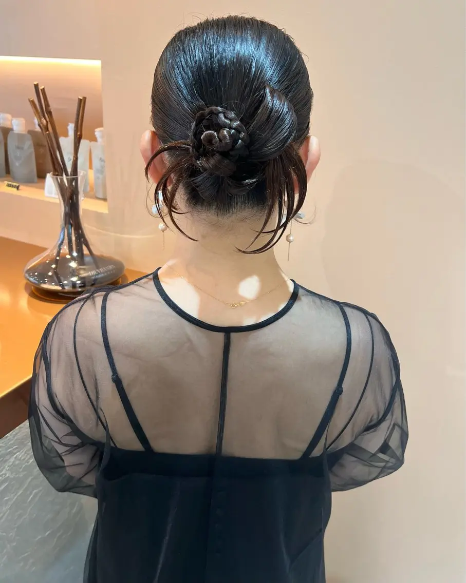 セミロング カラー ヘアアレンジ ヘアセット ✨カチモリ✨レイヤー 韓国ヘア🇰🇷ゆいのヘアスタイル