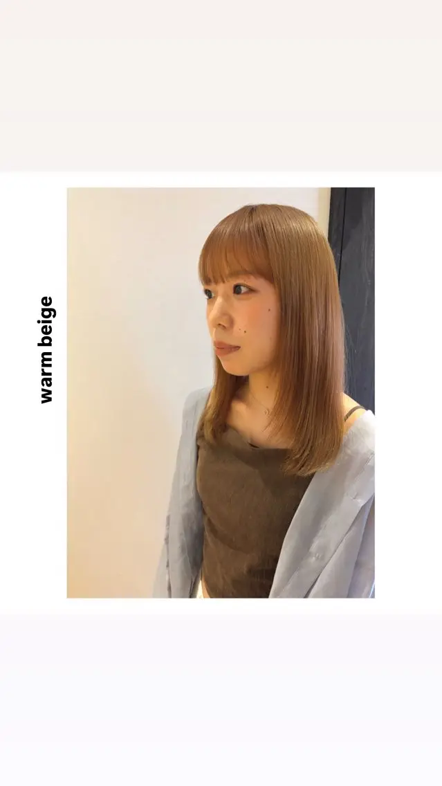 ミディアム カラー ベージュカラー ブリーチ ケアブリーチ ヘアカラー トリートメント hiro【沿線で叶う 似合わせhair】のヘアスタイル