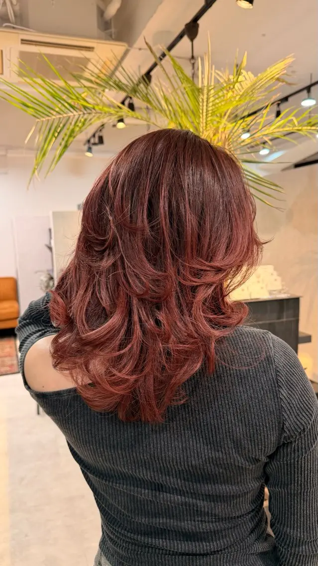 ミディアム カラー レイヤーカット 海外レイヤー/ボブ 海外Style優志のヘアスタイル