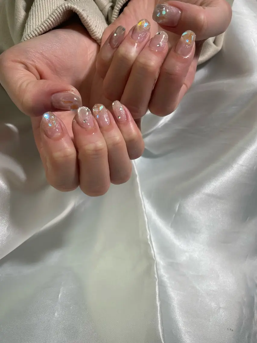 ネイル 氷ネイル・うるうるネイル ワンホンネイル Joint_ nailのネイルデザイン