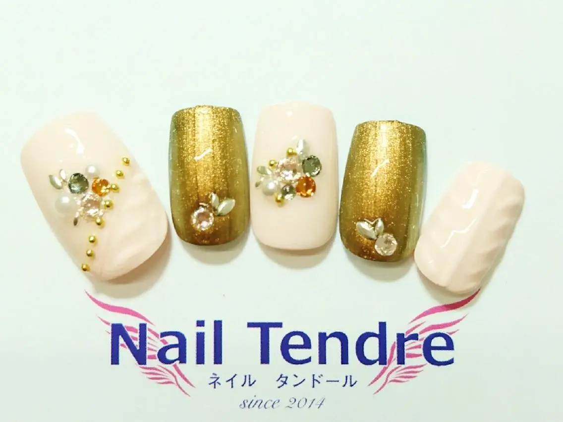 ネイル アートネイル ジェルネイル ソフトジェル ストーンネイル ハンドネイル Nail  Tendreのネイルデザイン