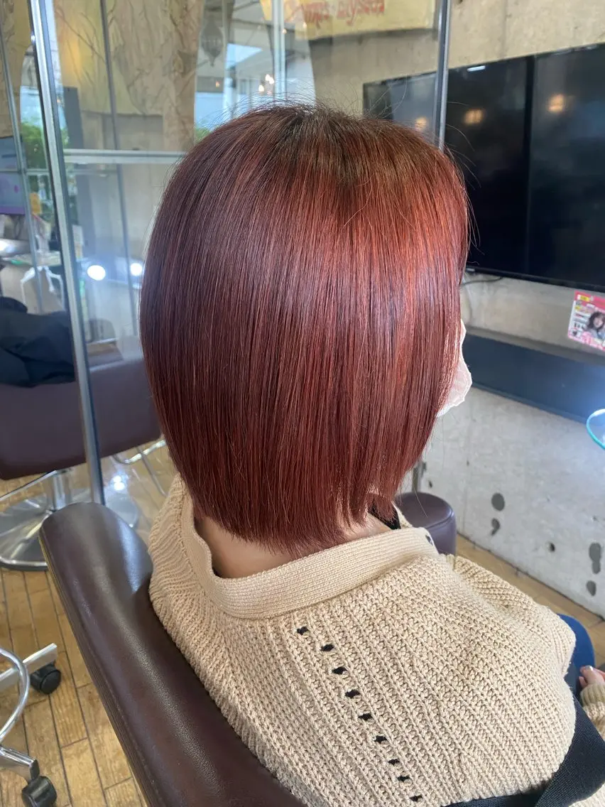 ミディアム カット ヘアカラー トリートメント 百瀬 なつ美のヘアスタイル