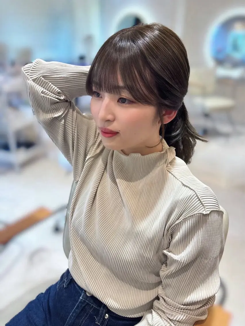 【人気】透明感艶カラー+かわいい顔周りcut✂️⸒⸒の写真