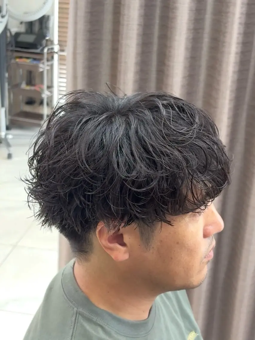 ショート パーマ メンズ カット パーマ GRANDEUR ryuのヘアスタイル
