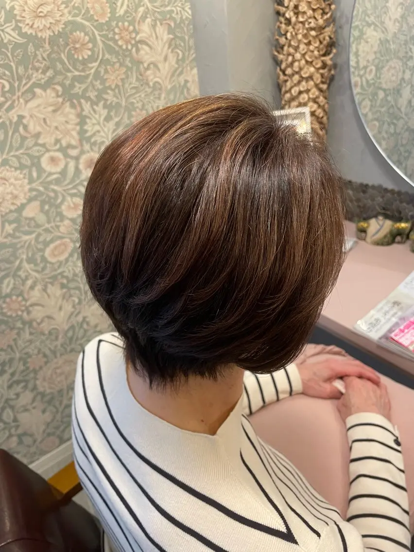 ショート ショートボブ ボブ ショートヘア hair make echo滿木あい花のヘアスタイル
