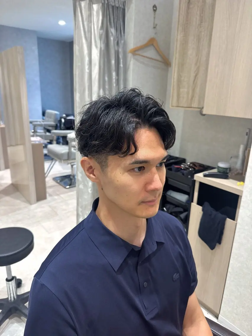 ショート パーマ カット パーマ メンズヘア特化 廣田和也のヘアスタイル