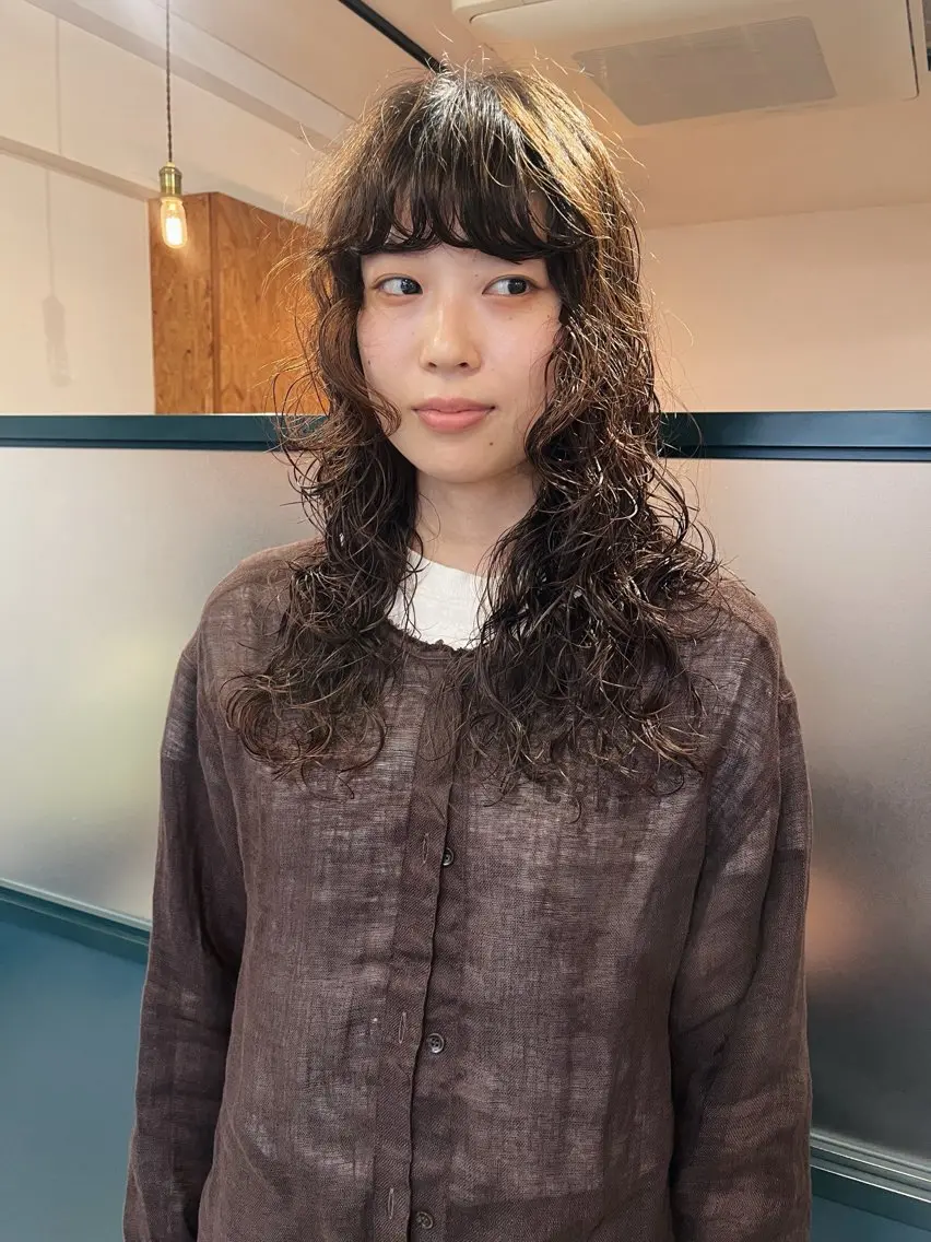 セミロング パーマ カット パーマ 暖色/パーマ 🌼クニトウメイのヘアスタイル