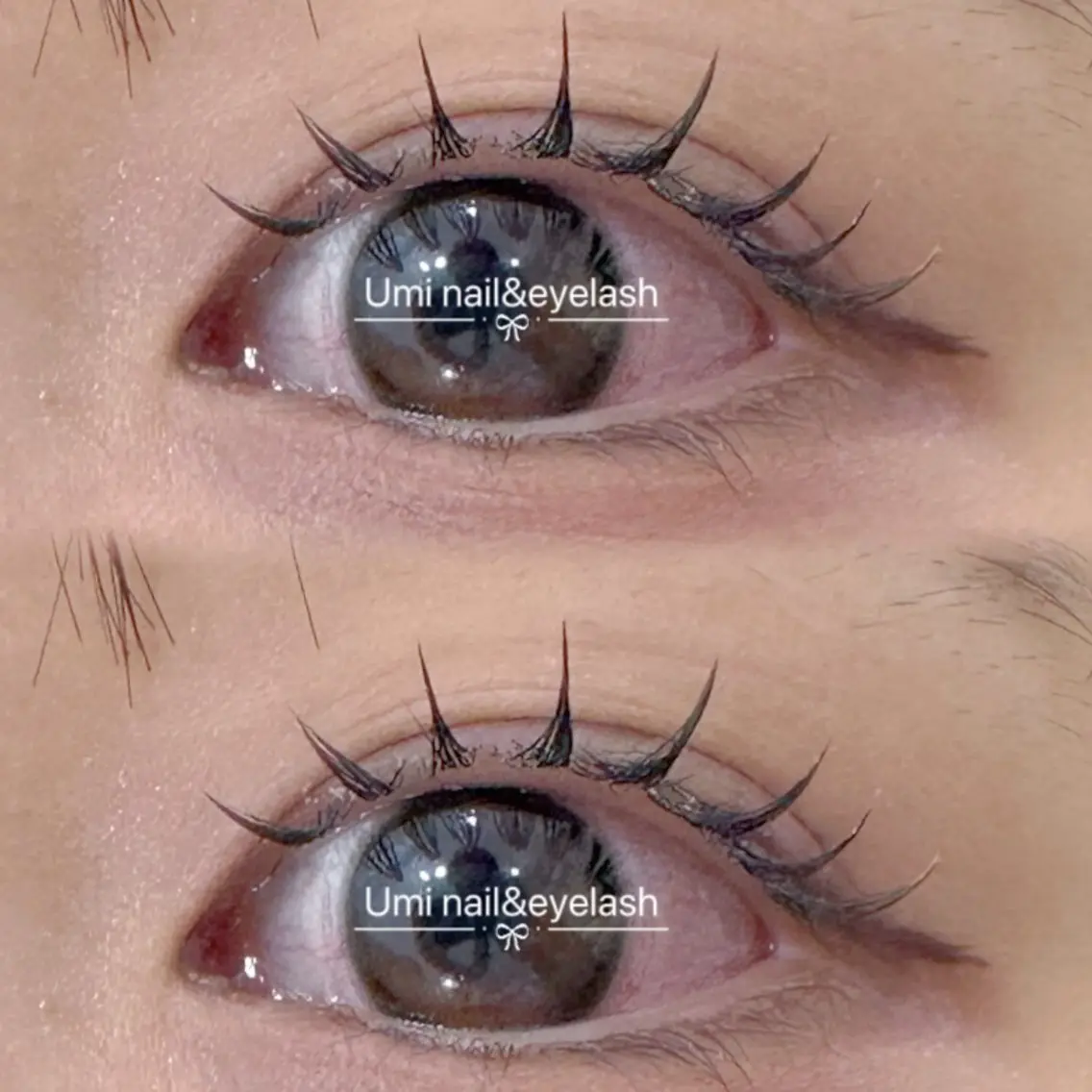 マツエク・マツパ 束感まつ毛 まつげパーマ ワンホンマツエク マツパ 池袋Umi nail eyelash ゆみのネイルデザイン