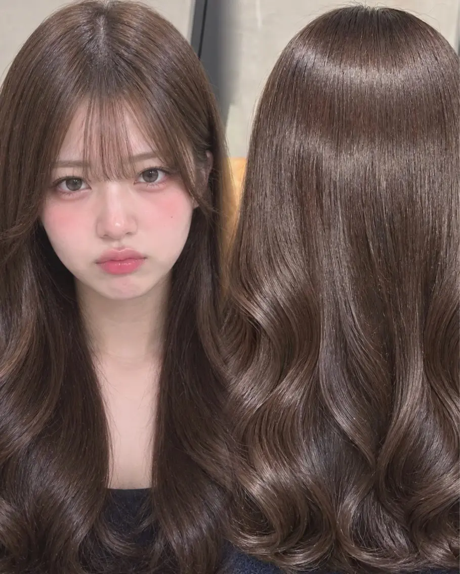 ロング カラー 似合わせカット ヘアカラー 上品♡ブラウン💎 アレンジ🩰Rimiのヘアスタイル
