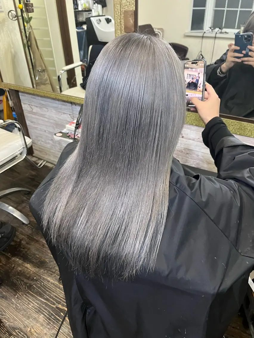 ミディアム ヘアカラー 渡辺 健太のヘアスタイル