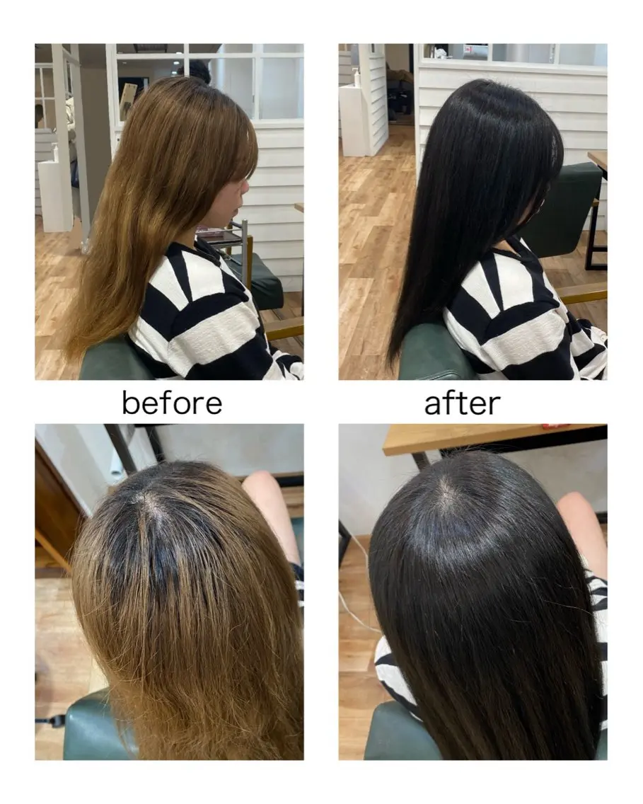 ロング カラー アッシュ トリートメント 熊崎 未来のヘアスタイル