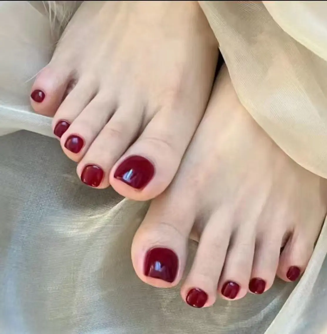 フットネイルワンカラーorラメ　オフ込みの写真