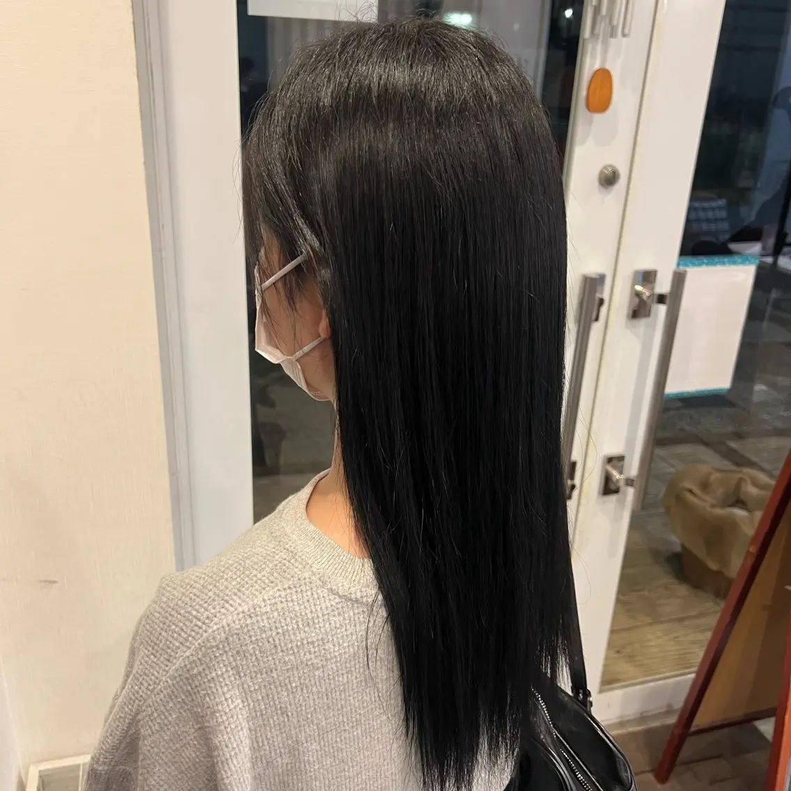 ロング カラー 黒髪 ブルーカラー ブルーブラック 🥀さとう ゆうな🥀のヘアスタイル
