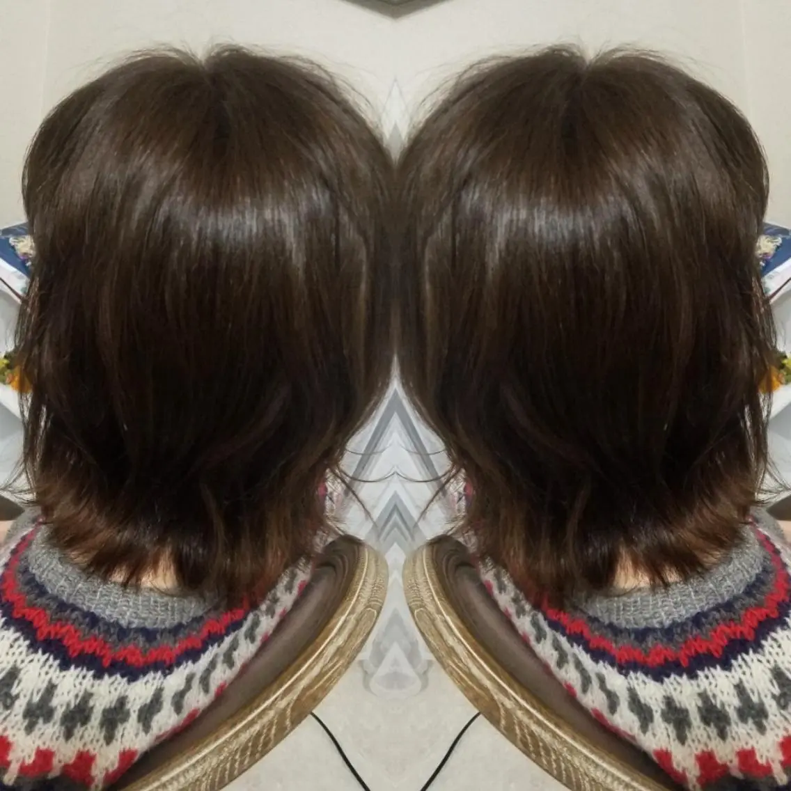 ミディアム カラー ヘアアレンジ ベージュカラー ハイライトカラー ハイライト See by merのマツエク・マツパデザイン