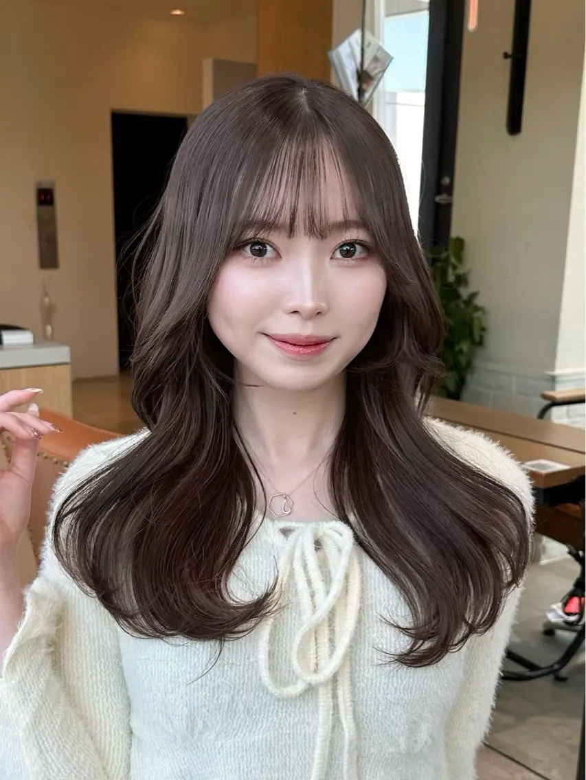 セミロング カラー ヘアアレンジ ⭐️銀座/ショート/ 艶カラー/りょうがのヘアスタイル