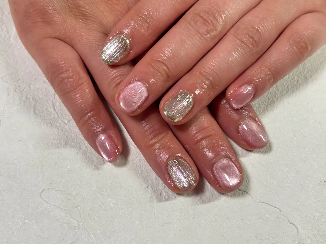 ネイル ジェルネイル メンズネイル パラジェル 春ネイル ワンホンネイル ハンドネイル kiki nail &brow二子玉川のネイルデザイン