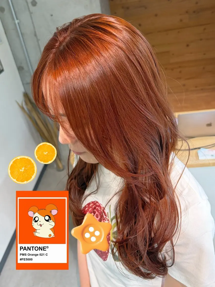 カラー 関 柚花子のヘアスタイル