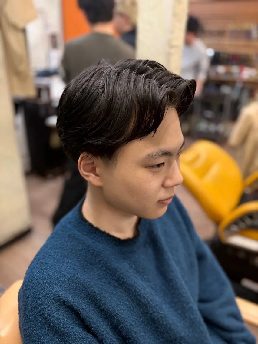 メンズ センターパート 刈り上げ 長谷川 がおのヘアスタイル