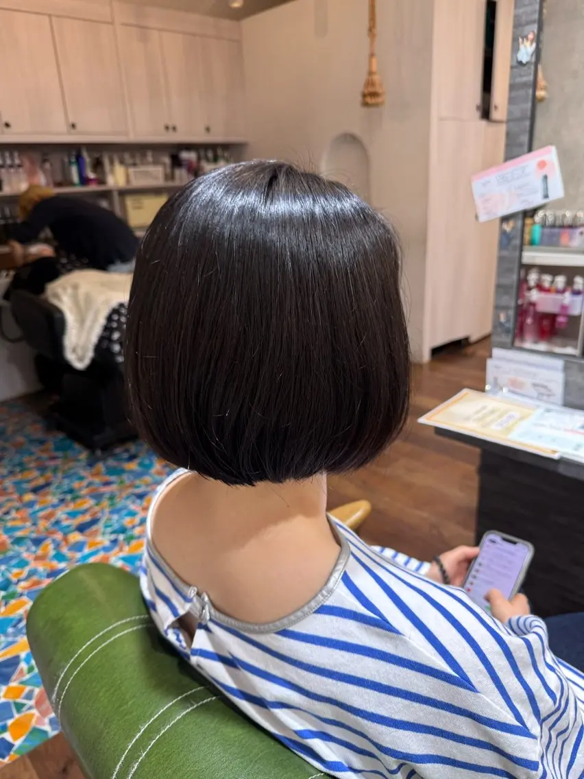 ミディアム パーマ カット 縮毛矯正 レイヤー/コテパーマ 松本　希愛のヘアスタイル