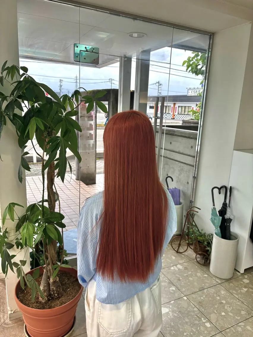 ロング カラー ブラウンカラー オレンジ オレンジブラウン ヘアカラー 山本 きらりのヘアスタイル