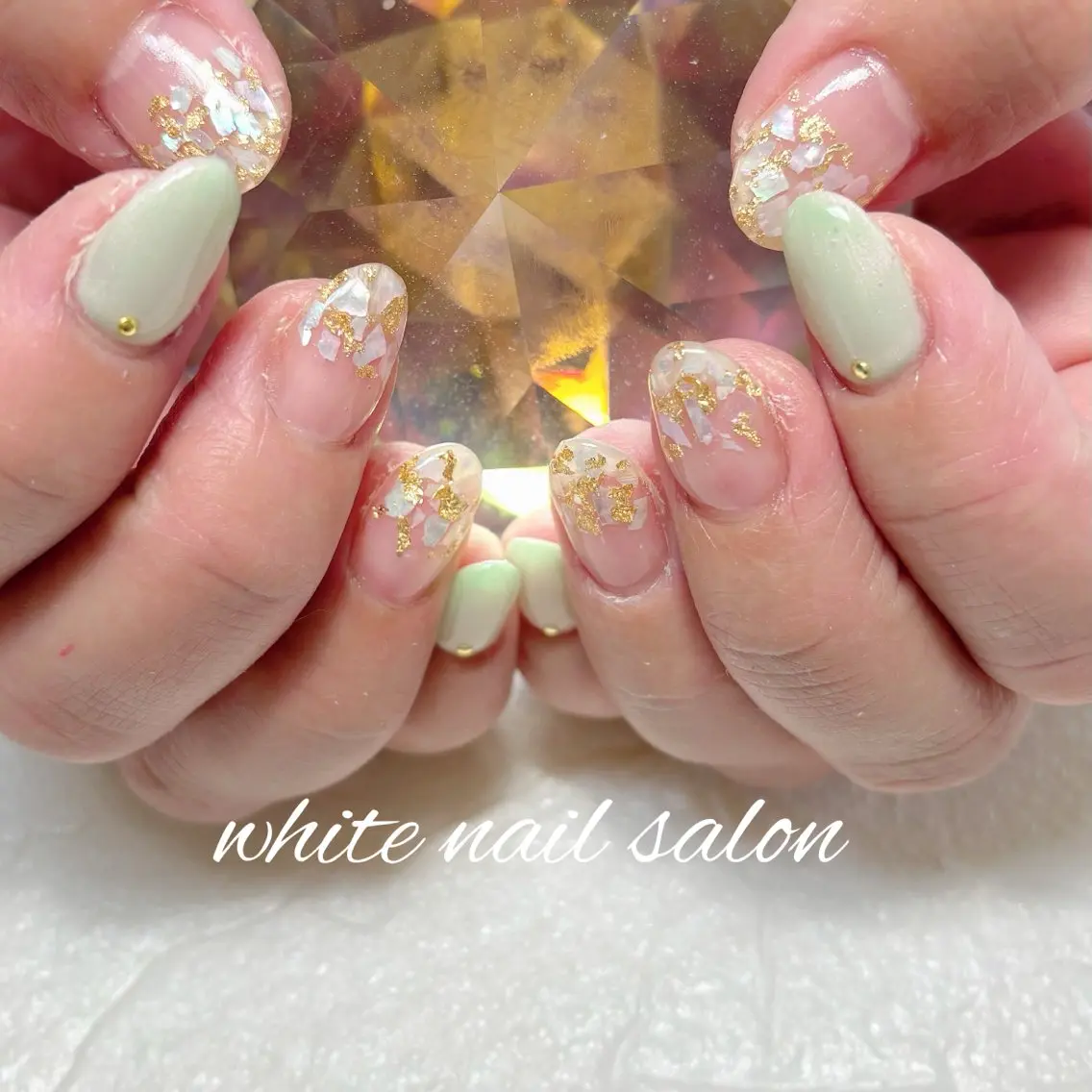 ネイル フットネイル ホワイト ハンドネイル white nail salonのネイルデザイン