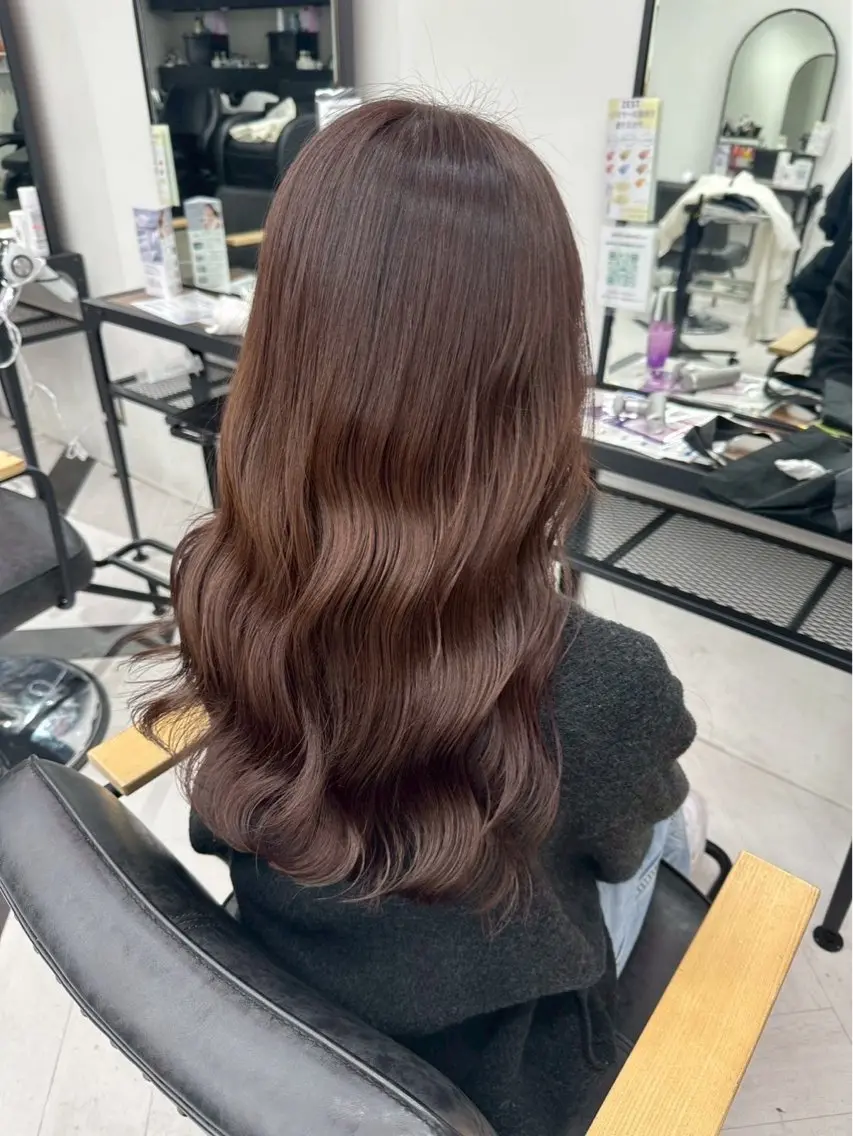 ロング ヘアカラー himari💜 酸性ストレートのヘアスタイル