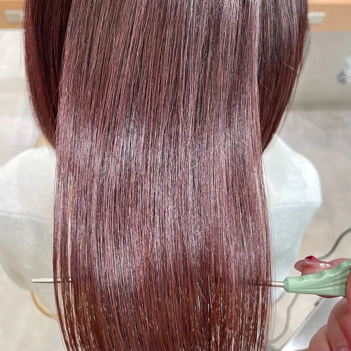 ミディアム カラー ピンクカラー ヘアカラー トリートメント ヘッドスパ 【透明感カラー🩶】 津田和希のヘアスタイル